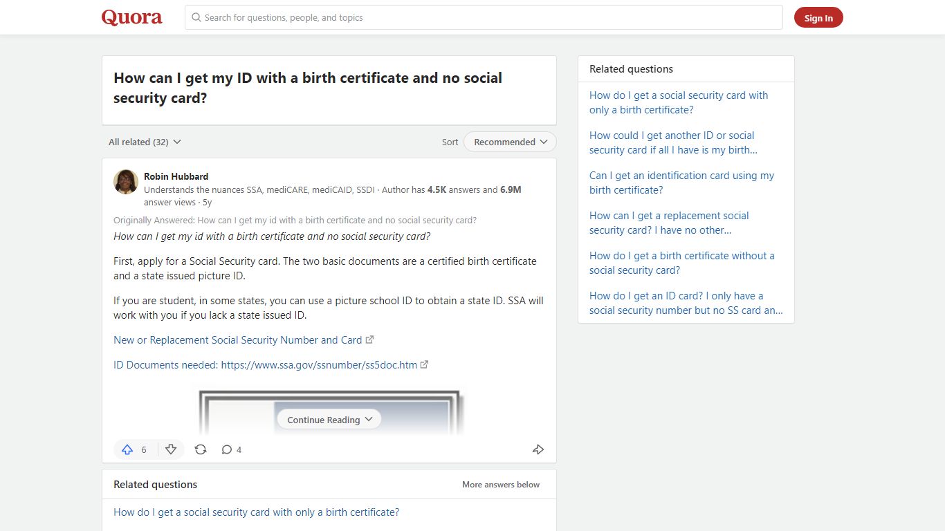 How to get my ID with a birth certificate and no social ... - Quora