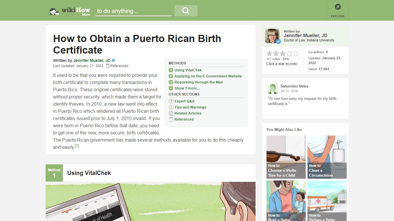 4 Ways to Obtain a Puerto Rican Birth Certificate - wikiHow Mom